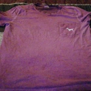 tie died PINK pocket tshirt L